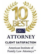 10 Best | 2017 | Attorney Client Satisfaction | American Institute of Family Law Attorneys